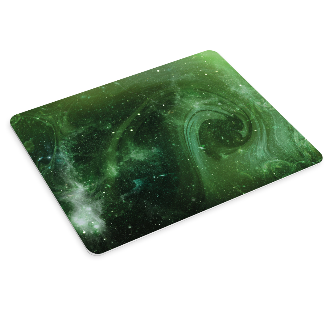 带有绿色鼠标垫的空间视图 - TenStickers