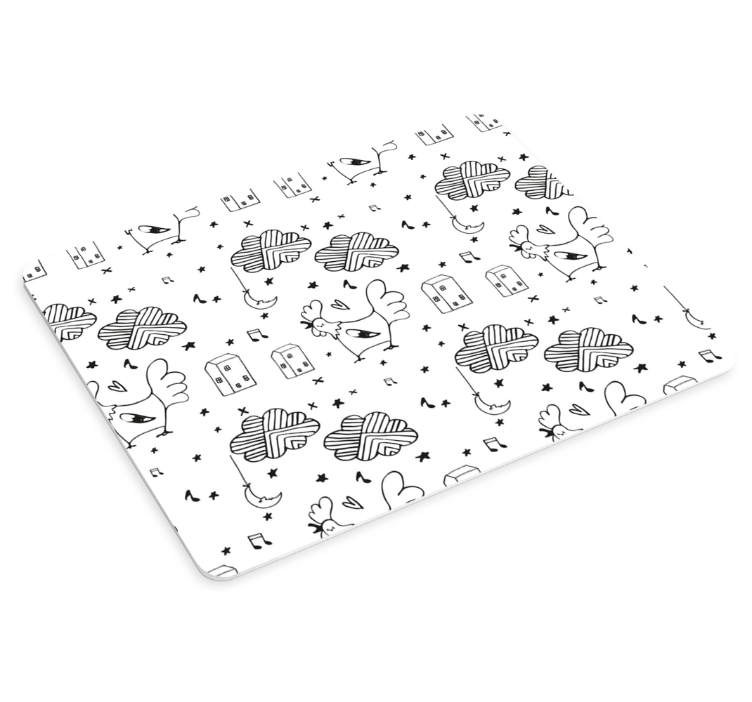 Mouse pad patterns charming black illustrations - TenStickers