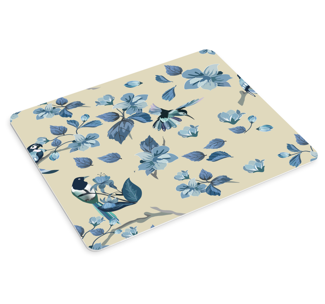 Mouse pad patterns floral hummingbird design - TenStickers