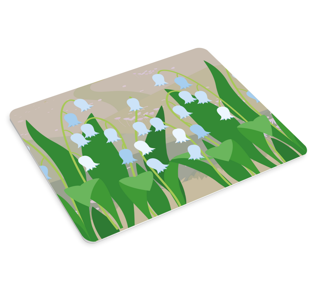 Hermoso paisaje de campanillas de invierno más alfombrillas de ra - TenVinilo