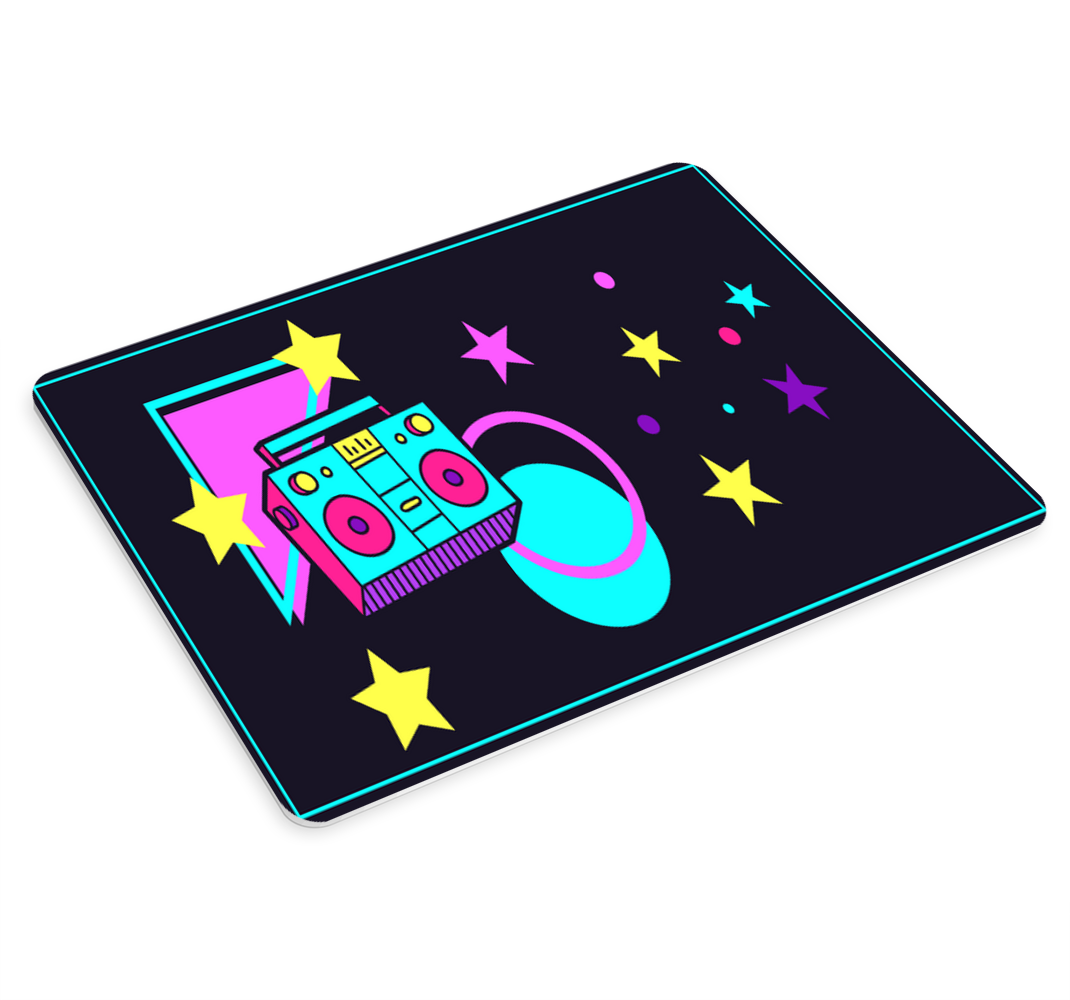 80s style colorful boombox original mouse pad - TenStickers