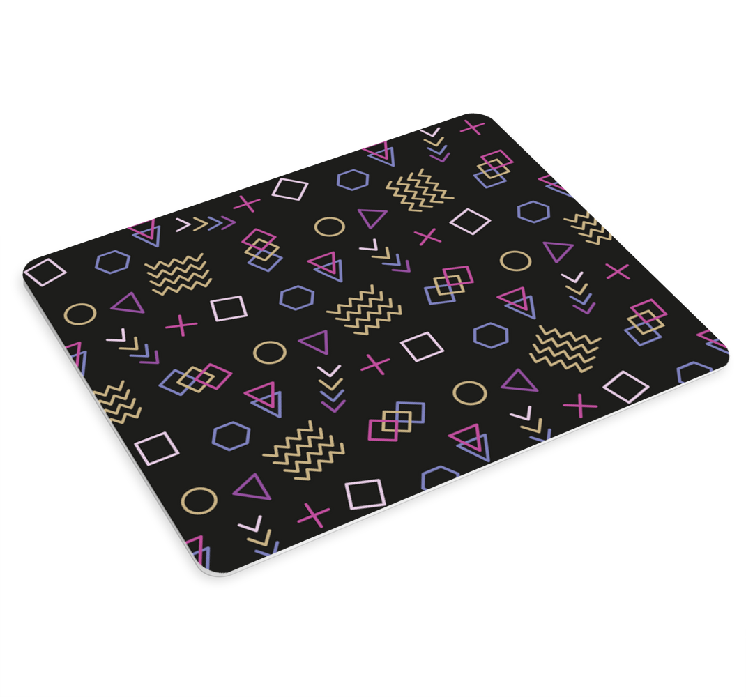 Colorful doodles 80s pattern original mouse pad - TenStickers
