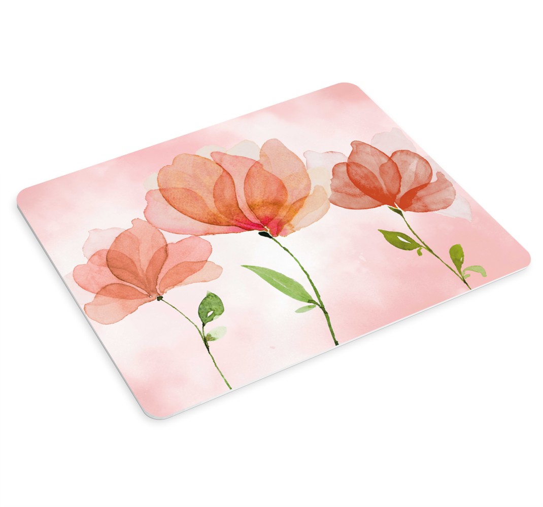 "glamour stílusú" rózsaszín pipacsos eredeti egérpad - TenStickers