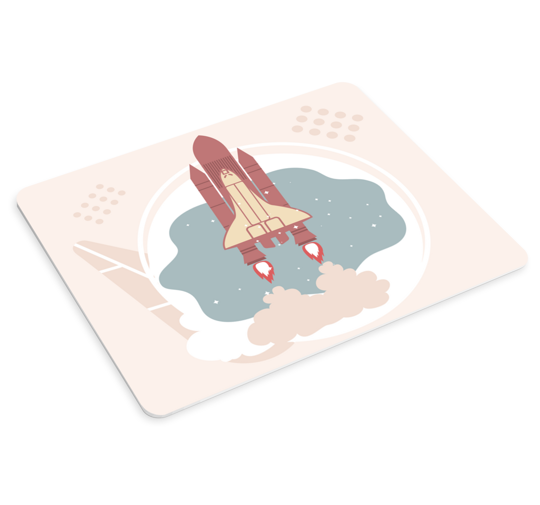 Pastel rumskib galakse original musemåtte - TenStickers