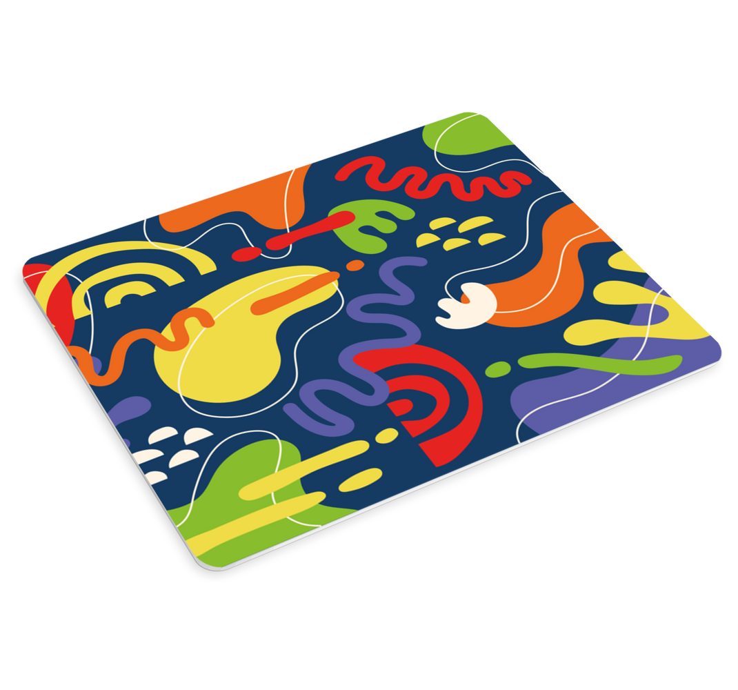 Vibrerende abstrakte spiraler tekstur musemåtte - TenStickers