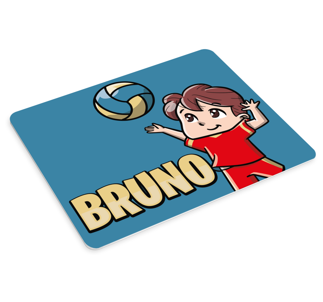 Mauspad mit namen fröhliches kind beim spielen - TenStickers