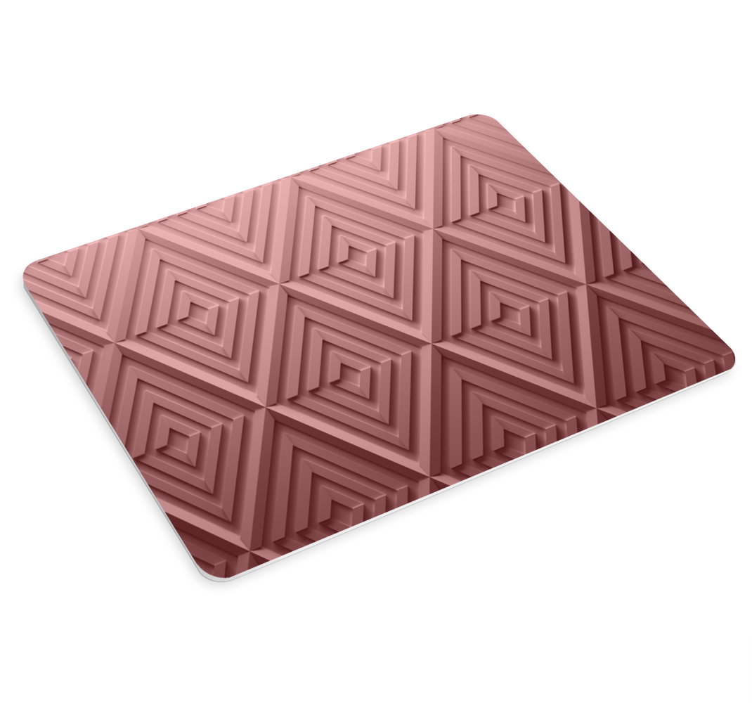 ροζ τρισδιάστατη γεωμετρική αφαίρεση ποντικιού - TenStickers