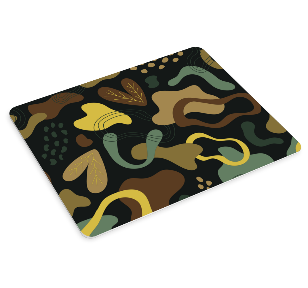 Abstract art yellow and brown design mouse pad - TenStickers