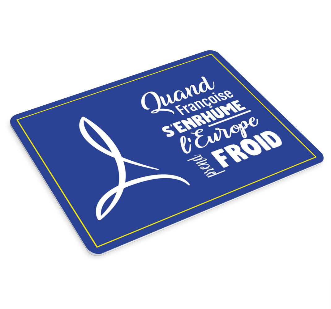 Tapis de souris nom quand paris attrape froid - TenStickers