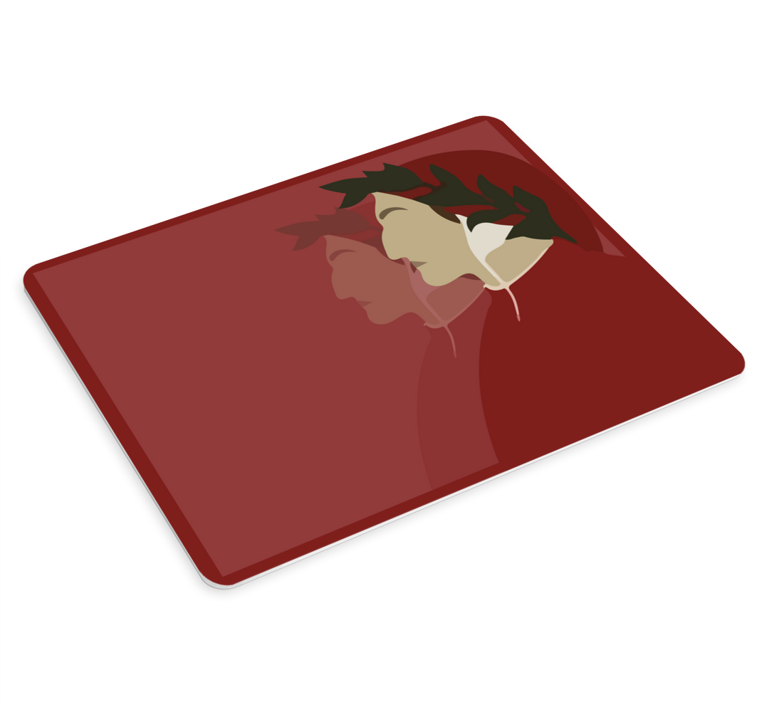 Tappetino mouse originale Dante ritratto - TenStickers