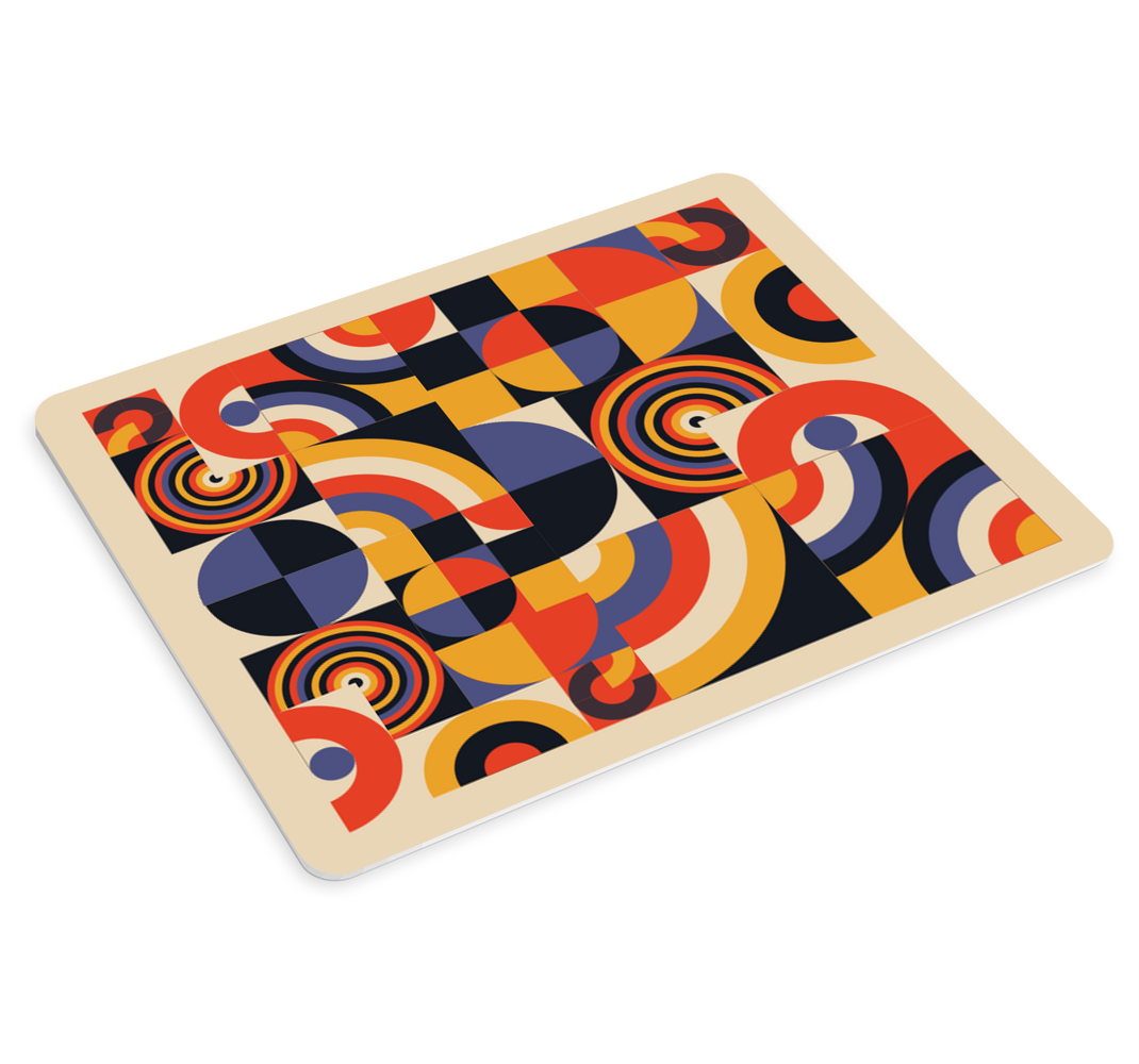 Mauspad originell Bunte Bauhaus Kreise - TenStickers