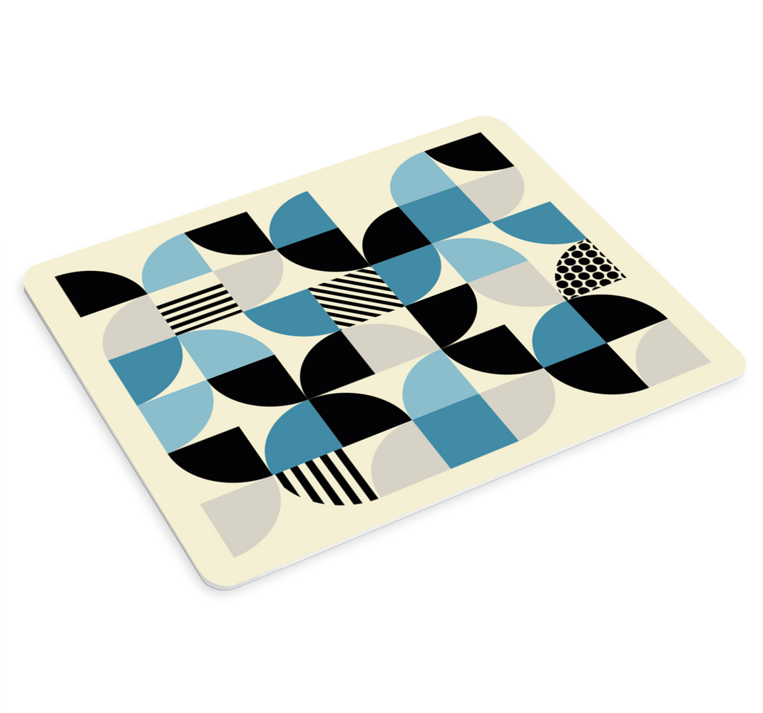 Mauspad originell Blaues Bauhaus Muster - TenStickers