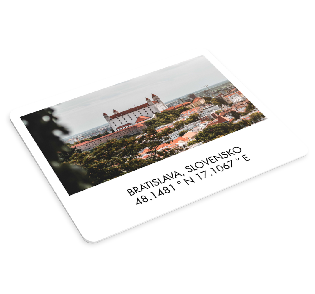 Podložka pod myš Bratislava a súradnice - Tenstickers