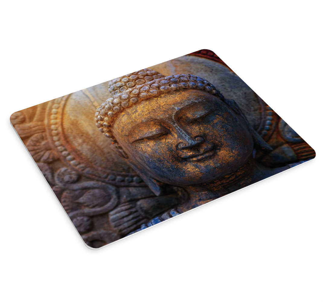 Muismat Boeddha stambeeld gezicht - TenStickers