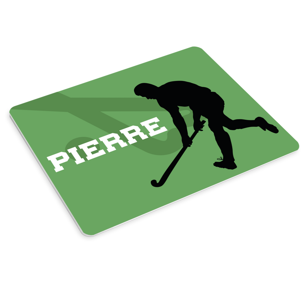 Tapis de souris hockeyeur et nom personnalisé - TenStickers