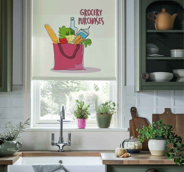 Küchenfenster Rollo Lebensmittelillustration - TenStickers