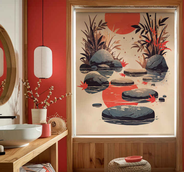 Estore de rolo casa de banho inspiração estilo japonês - TenStickers