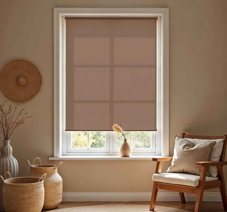 "Mocha Mousse" living room roller blind - TenStickers