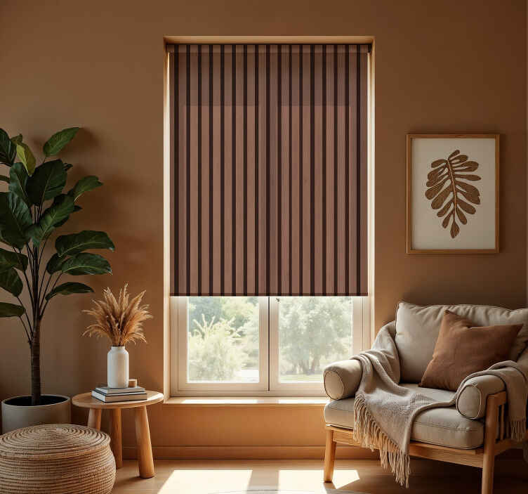 "Mocha mousse" slats living room blind - TenStickers