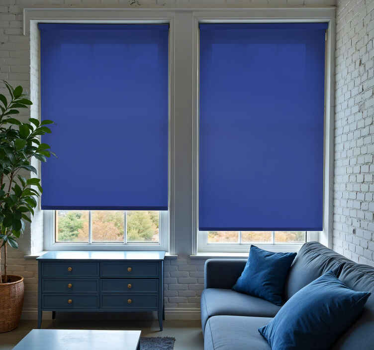 Persiana enrollable salón azul klein - TenVinilo