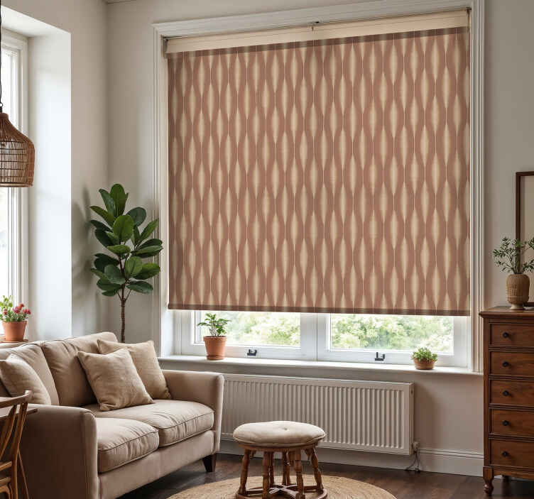 Persiana enrollable cuarto matrimonio mousse de moca ikat kasuri - TenVinilo