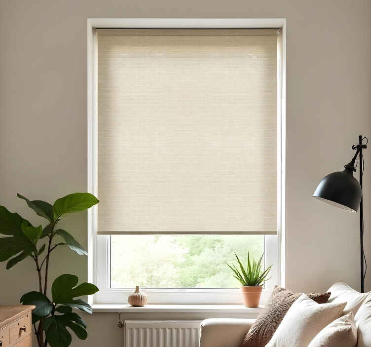 Thin jute beige pattern living room blind