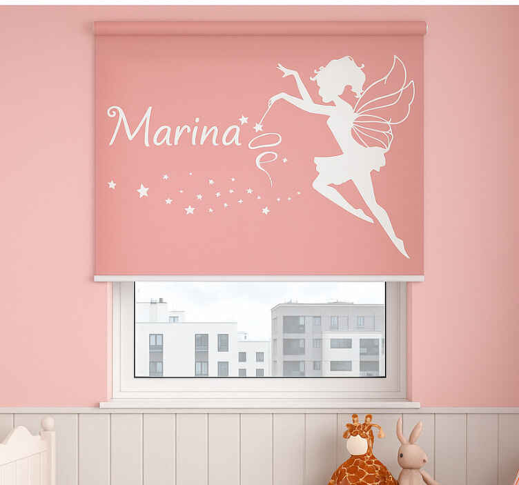 Persiana enrollable infantil hada con nombre - TenVinilo