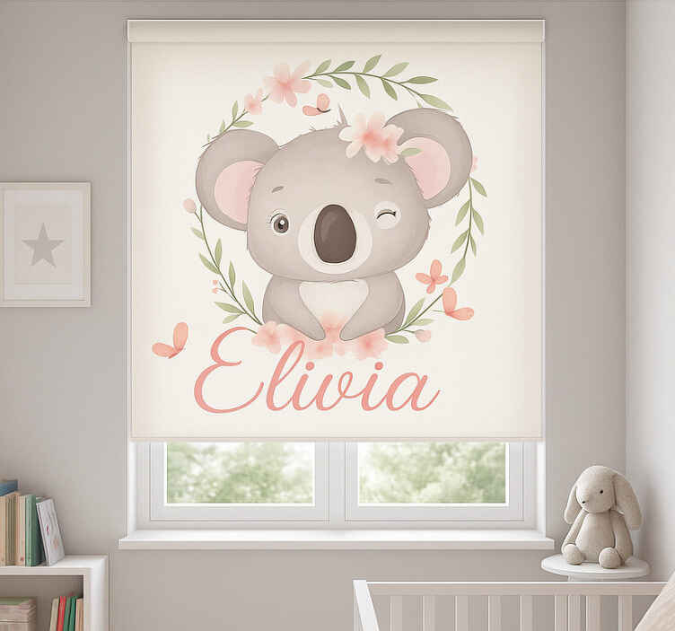 Store enrouleur personnalisé koala avec nom - TenStickers