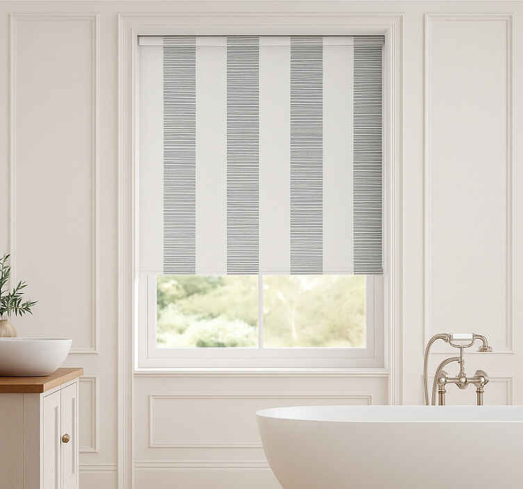 ceramica righe grigio kylpyhuoneen rullaverho - Tenstickers