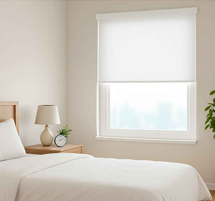 Clear simple design white blind - TenStickers
