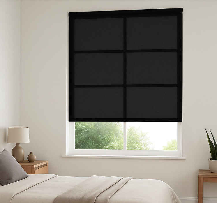 Store enrouleur noir modèle de blocs modernes - TenStickers