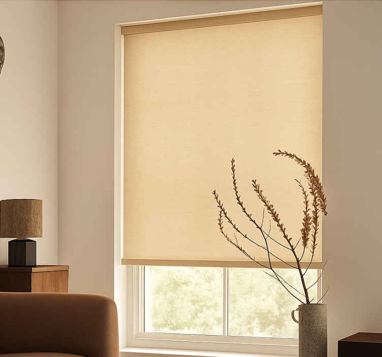 Persiana enrollable beige color simple y elegante - TenVinilo