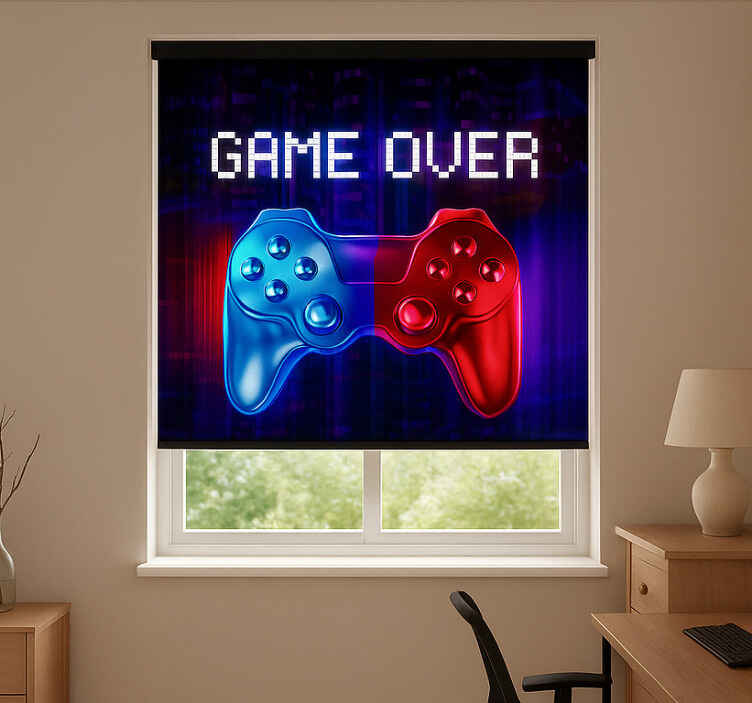 Neon cascading game over blind geek - TenStickers