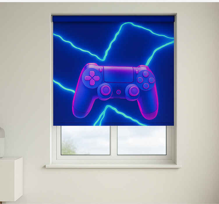 3d neon x -ohjain nörtti-tyylinen rullaverho - Tenstickers