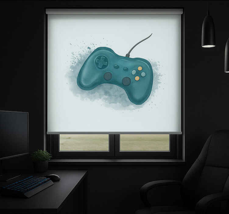 Artistic game console design gamer roller blind - TenStickers