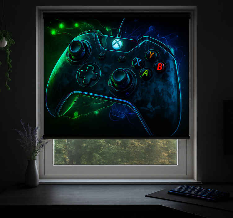 Glowing intergalactic controller  geek roller blind - TenStickers