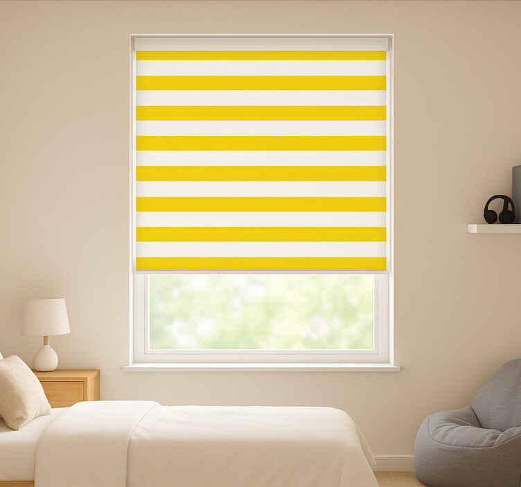 Yellow and white stripes blind teens - TenStickers