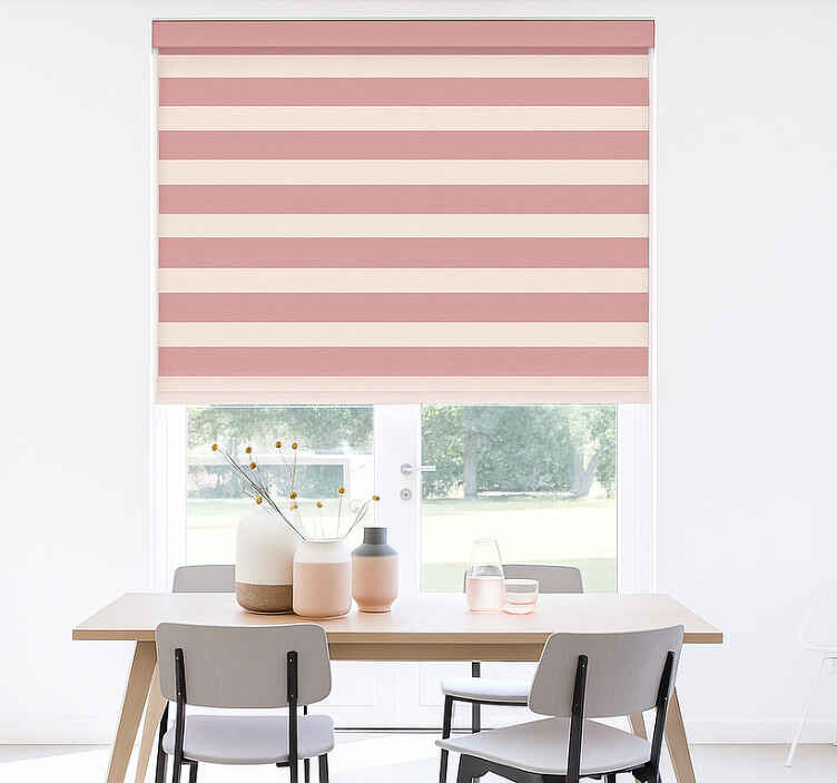 Pink stripe pattern  dining room roller blind - TenStickers