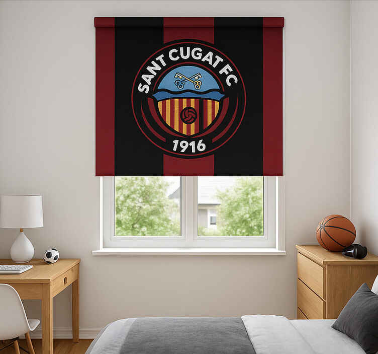 Estor enrollable fútbol escudo de sant cugat - TenVinilo
