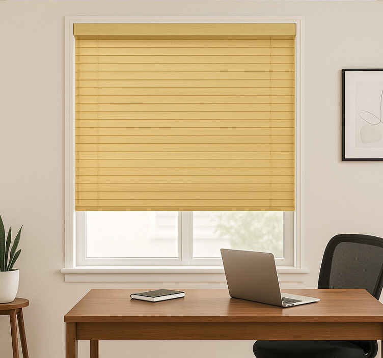 Blind office wooden aesthetic - TenStickers