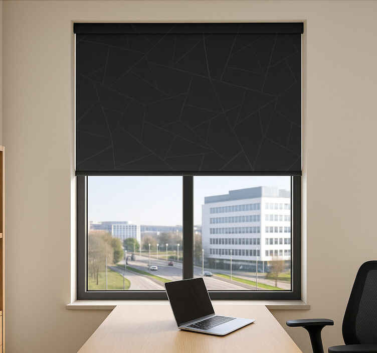 Store enrouleur bureaux protection solaire tendance noire - TenStickers