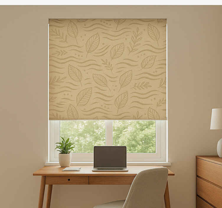 Store enrouleur bureaux beige apaisant - TenStickers