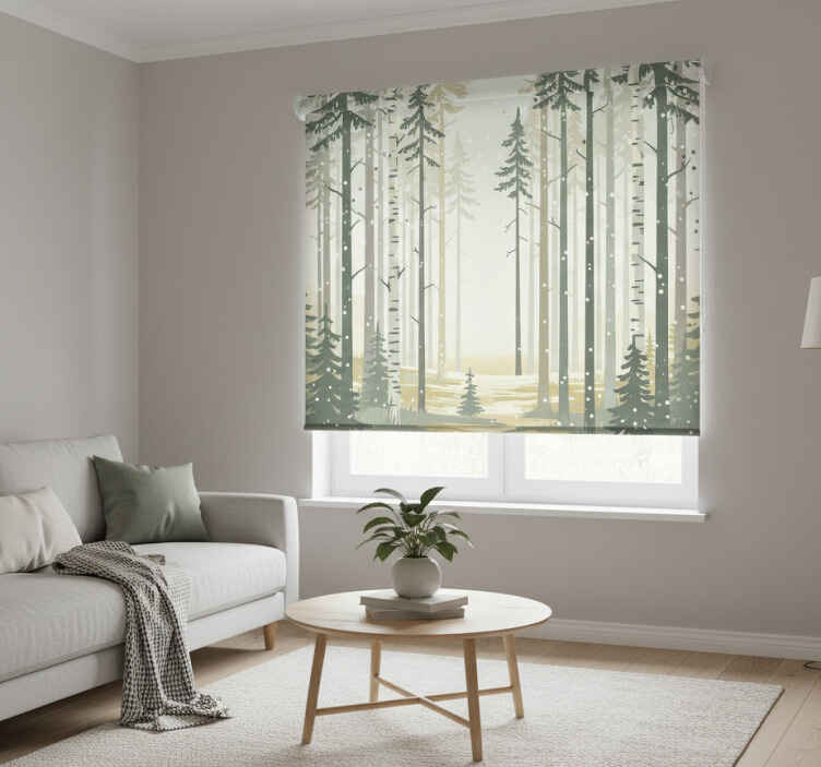 Stores nordiques forêt scandinave apaisante - TenStickers