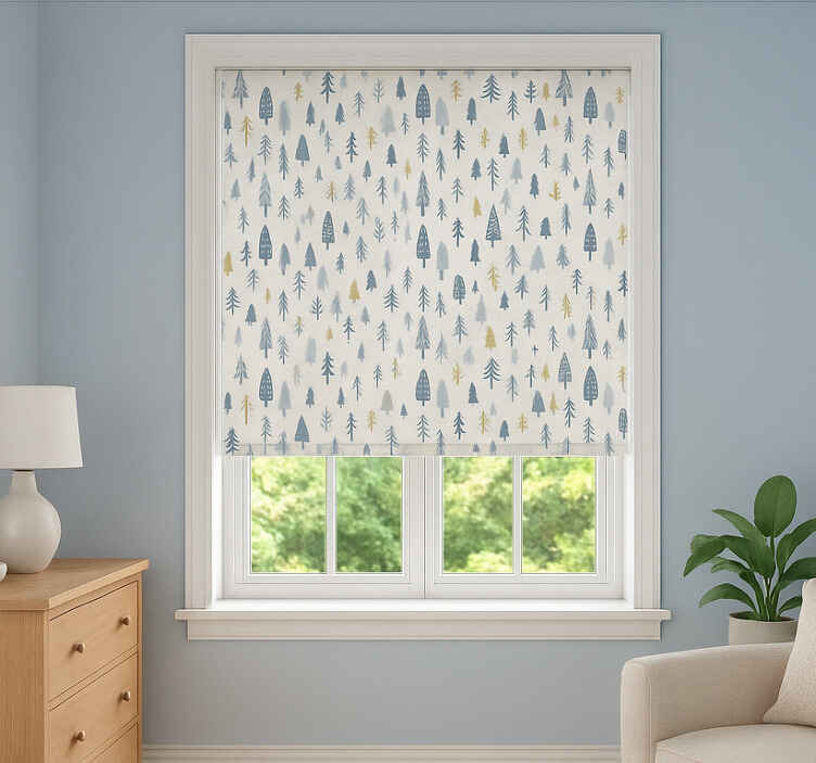 Raambekleding scandinavisch winterboslandschap - TenStickers