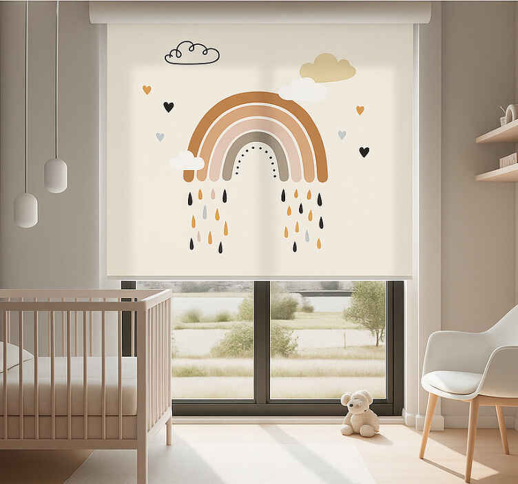 Rollo fenster skandinavisch nude töne regenbogen - TenStickers