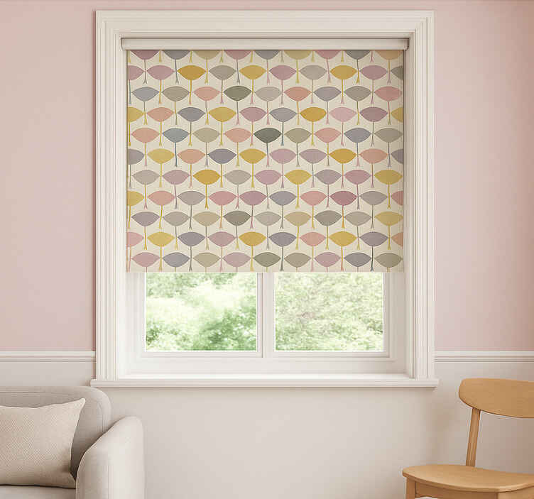 Scandinavian roller blind colourful hummingbirds - TenStickers