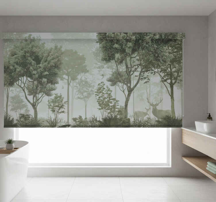 Rollo fenster baum ruhiger natur rückzugsort - TenStickers