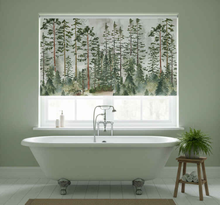 Rollo fenster baum waldthemen kinderzimmer - TenStickers
