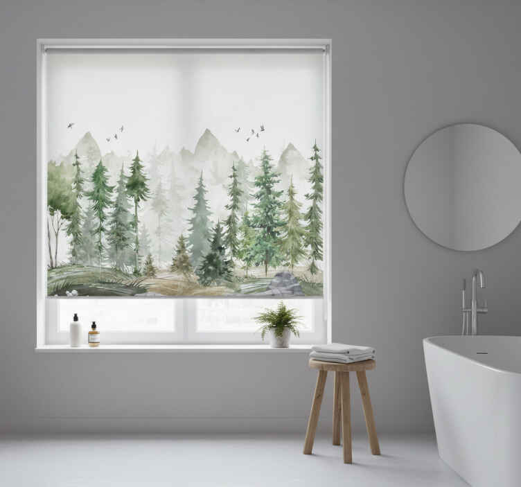 Rollo fenster baum nordic kiefer minimal - TenStickers