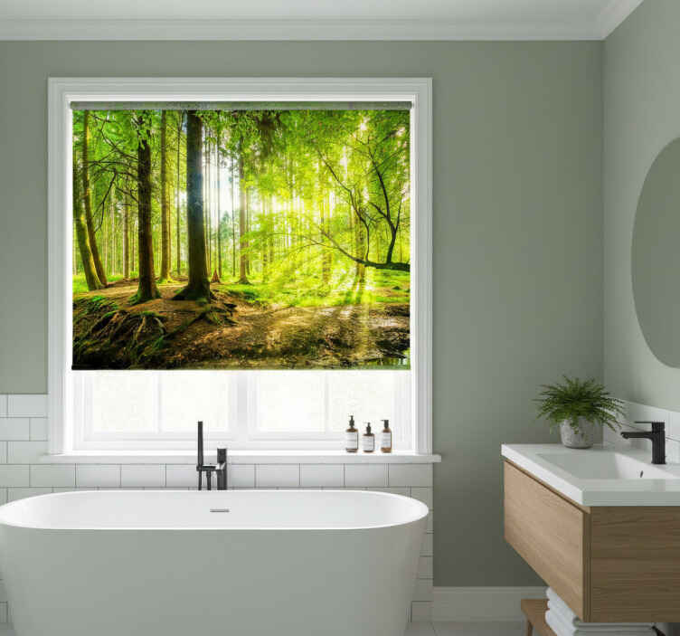 Lush mountain valley gred rolo senčilo - TenStickers